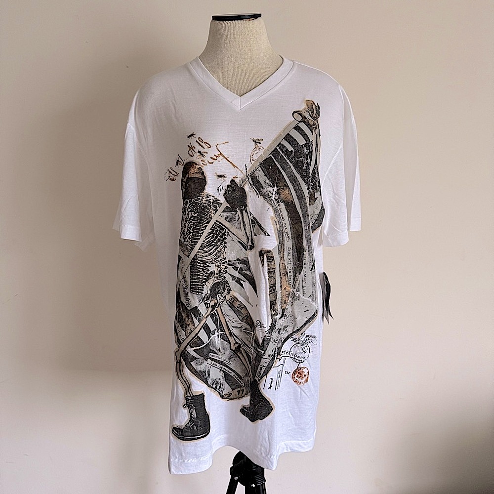 Marc Ecko Militia Military Skeleton T-Shirt Size XL NEW WITH TAGS